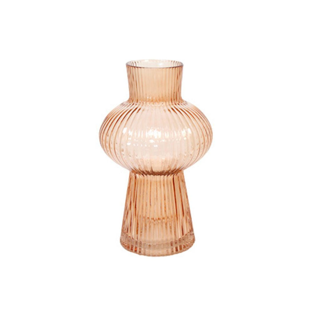 Vivi Amber Glass Vase - Small