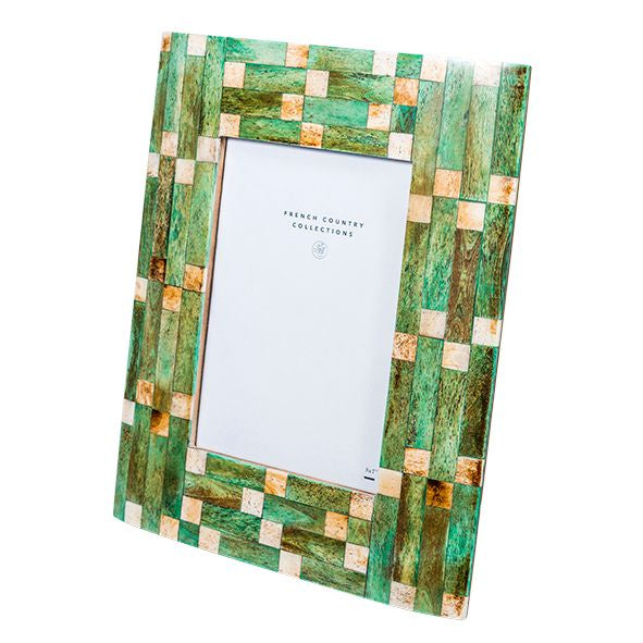 Moss Check Photo Frame - 5x7"